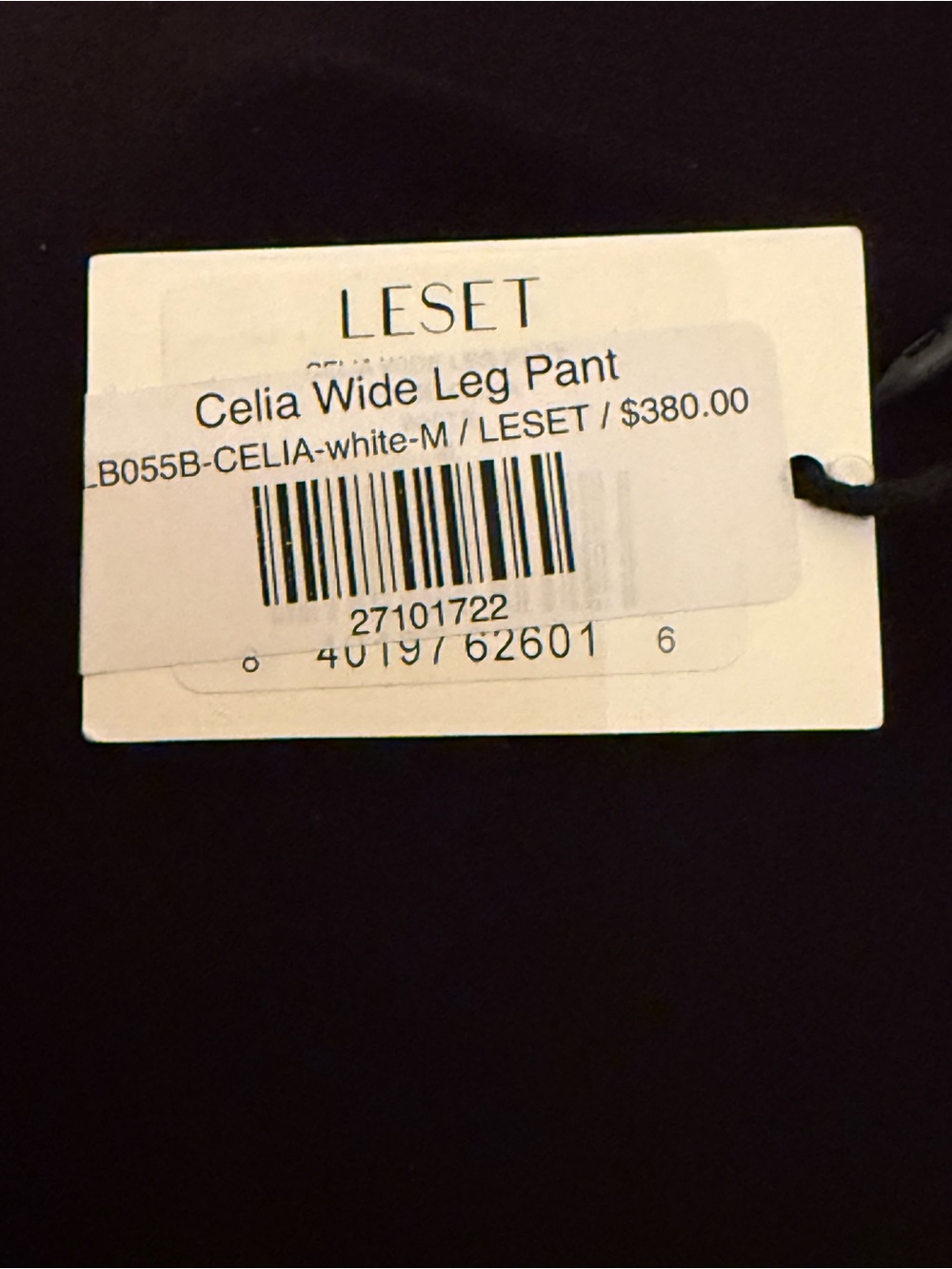 LESET Sheer White Wide-Leg Mesh Pants - Picture 3 of 3